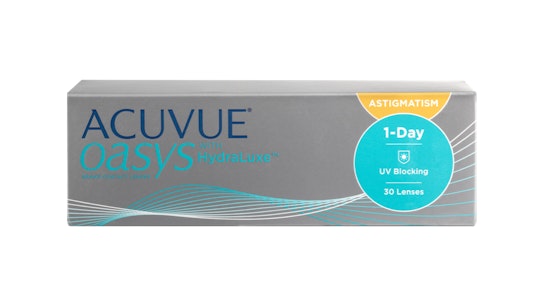 Acuvue Oasys with HydraLuxe (1 day toric for astigmatism) 