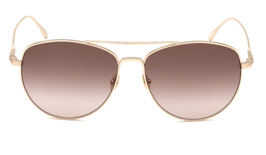 Tom Ford Milla FT 784 (28F) Sunglasses Brown / Rose Gold