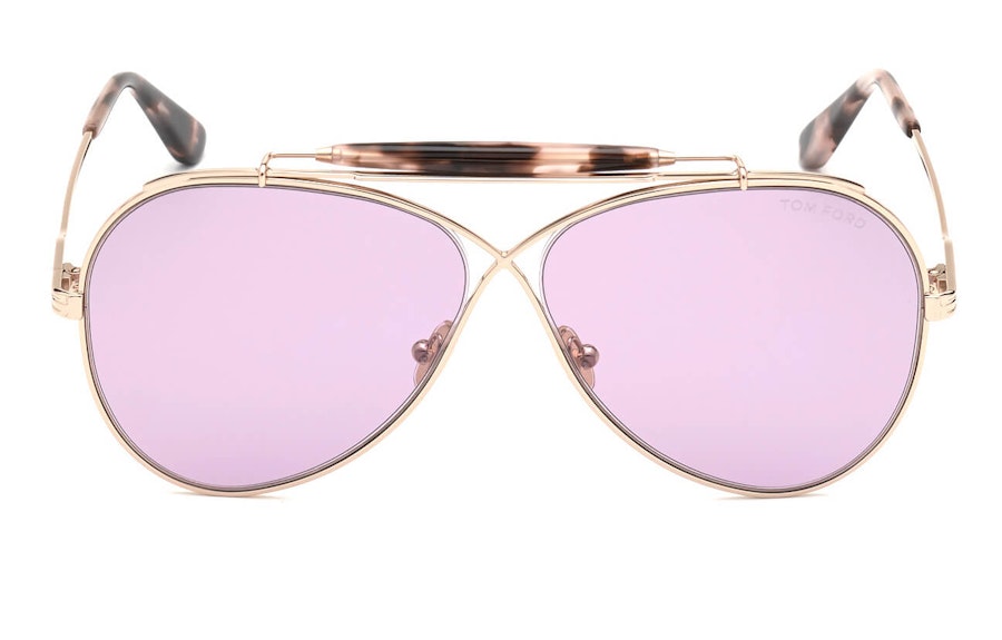 Tom Ford Holden FT 818 (28Z) Sunglasses Violet / Rose Gold