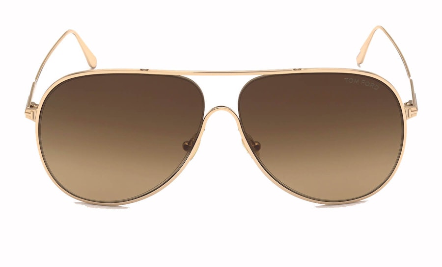Tom Ford Alec FT 824 (28F) Sunglasses Brown / Rose Gold