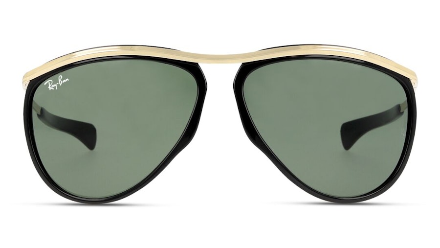 Ray-Ban Olympian Aviator RB 2219 Unisex Sunglasses Green/Black