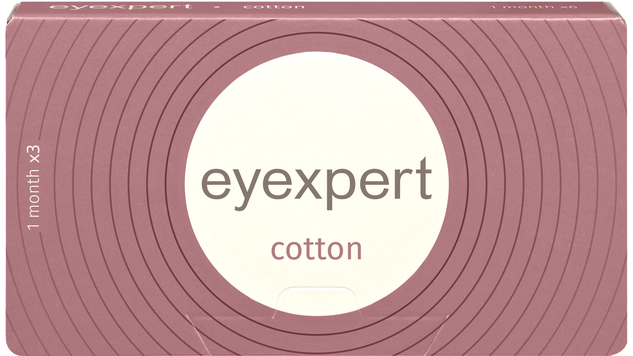 Front Eyexpert Eyexpert Cotton Monthly 3 lenses per box, per eye