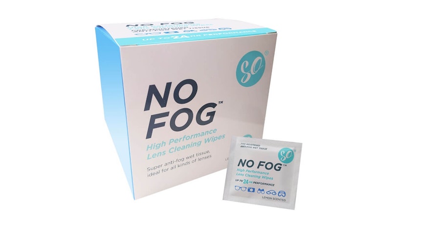 SO No Fog Glasses Lens Cleaning Wipes - 100 Pack 