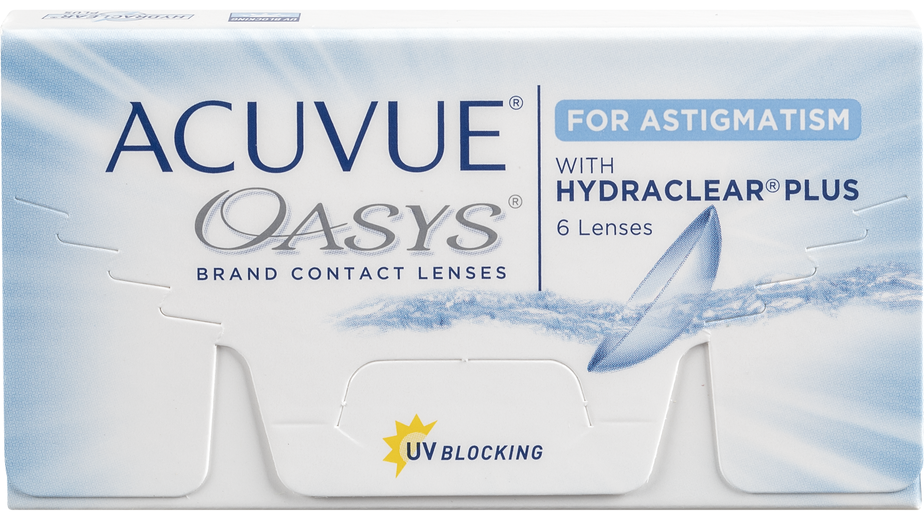 Front Acuvue Oasys with Hydraclear Plus (Toric for astigmatism)