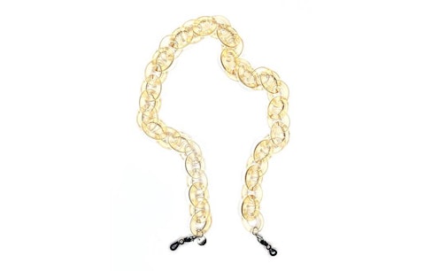 Sole Glasses Chain Crystal Beige