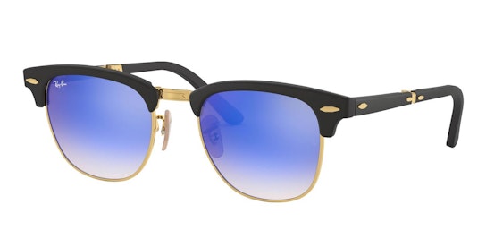 Clubmaster Folding RB 2176 (901S7Q) Sunglasses Blue / Black