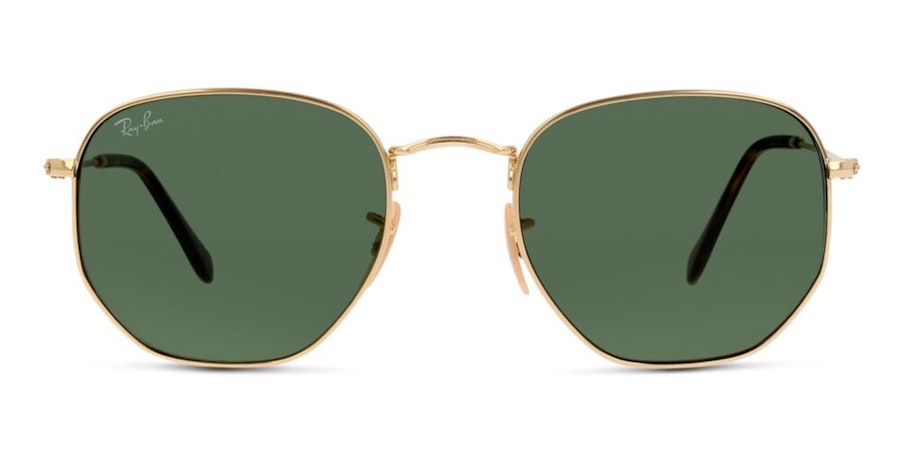 Ray-Ban Hexagonal RB 3548N Men's Sunglasses Green / Gold