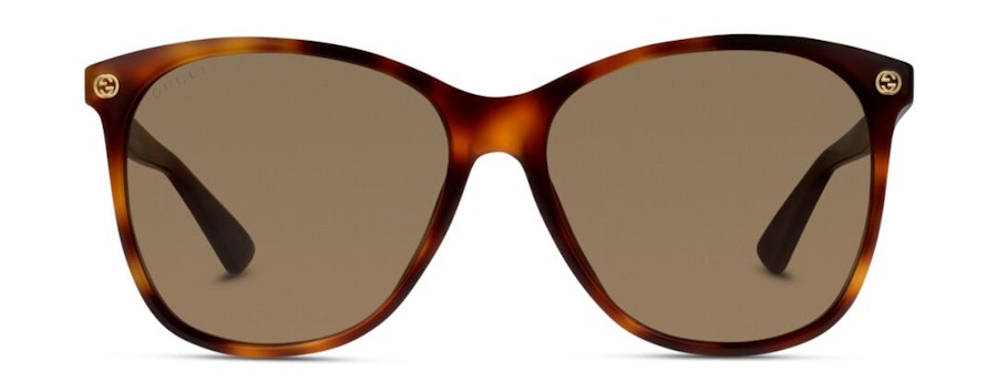 Gucci GG 0024S Women's Sunglasses Brown / Tortoise Shell