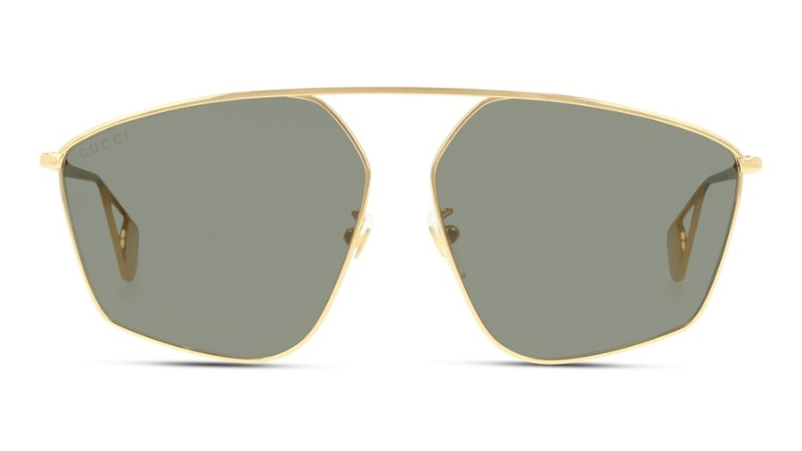 Gucci GG 0437SA (002) Sunglasses Grey / Gold
