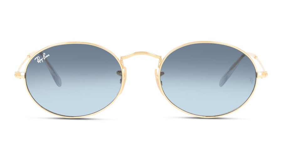 Ray-Ban Oval RB 3547 Unisex Sunglasses Blue/Gold