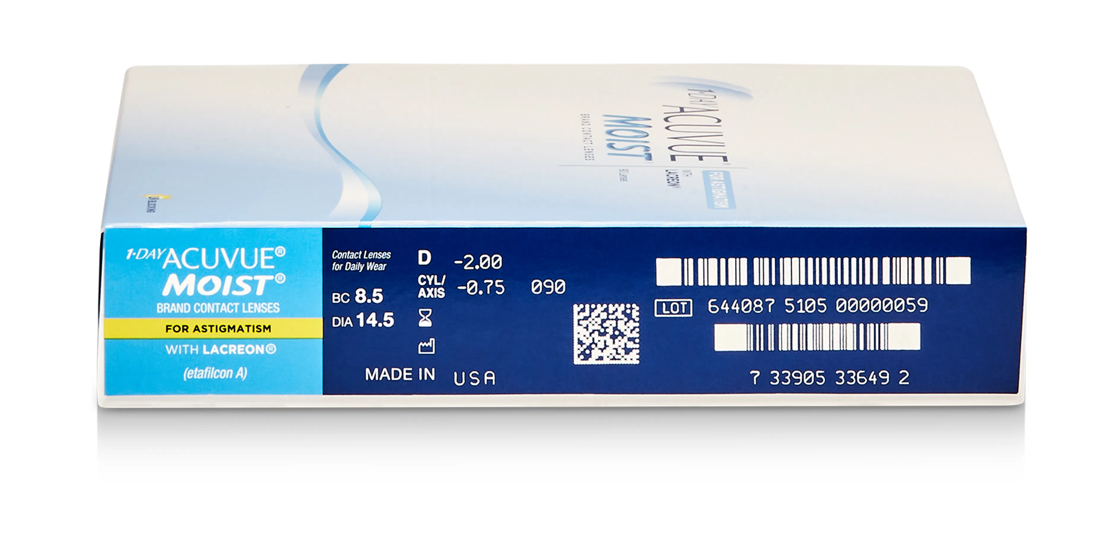 Parameter, 1-Day ACUVUE® Moist For Astigmatism 90