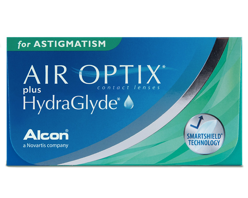 Front Air Optix Air Optix plus Hydraglyde for astigmatism Mensile 3 lenti per confezione
