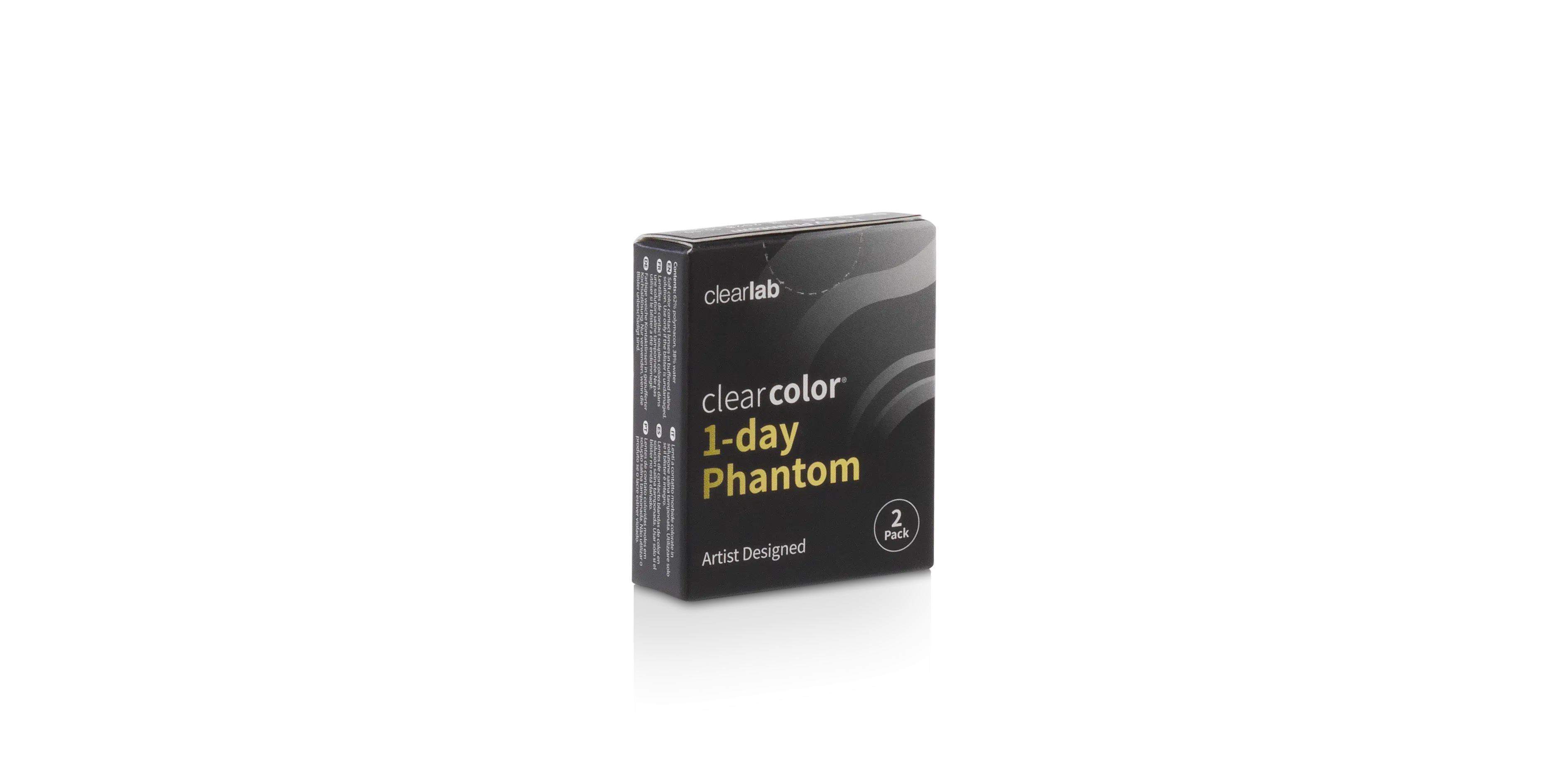Front, clearcolor® 1-day Phantom 2-BLACK-OUT