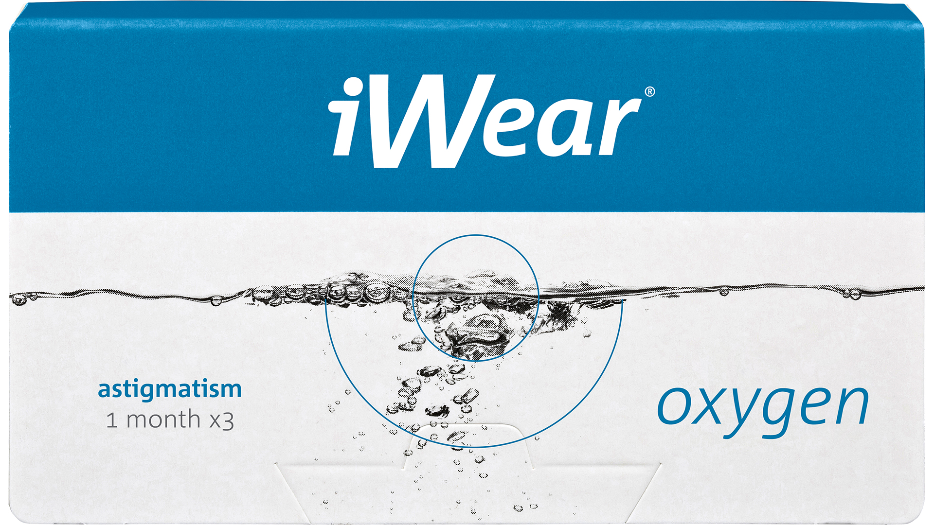 Front iWear iWear Oxygen Astigmatism Mensili 3 lenti per confezione