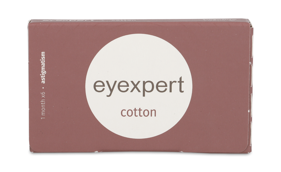 Front Eyexpert Eyexpert Cotton for Astigmatism Maandlenzen 6 lenzen per doosje