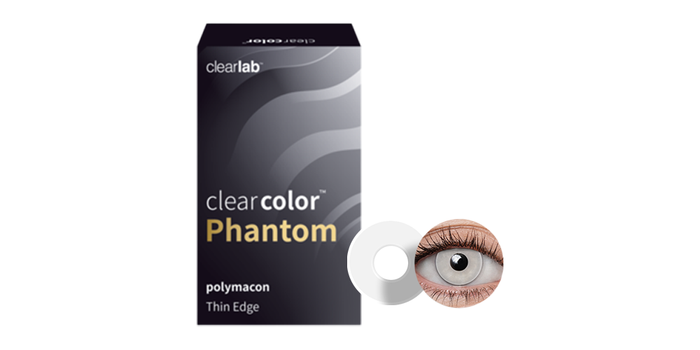 Front ClearColor ClearColor Phantom White Out Maandlenzen 2 lenzen per doosje