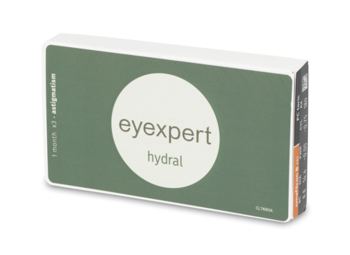 Angle_Left01 Eyexpert Eyexpert Hydral Distance For Astigmatism Maandlenzen 3 lenzen per doosje