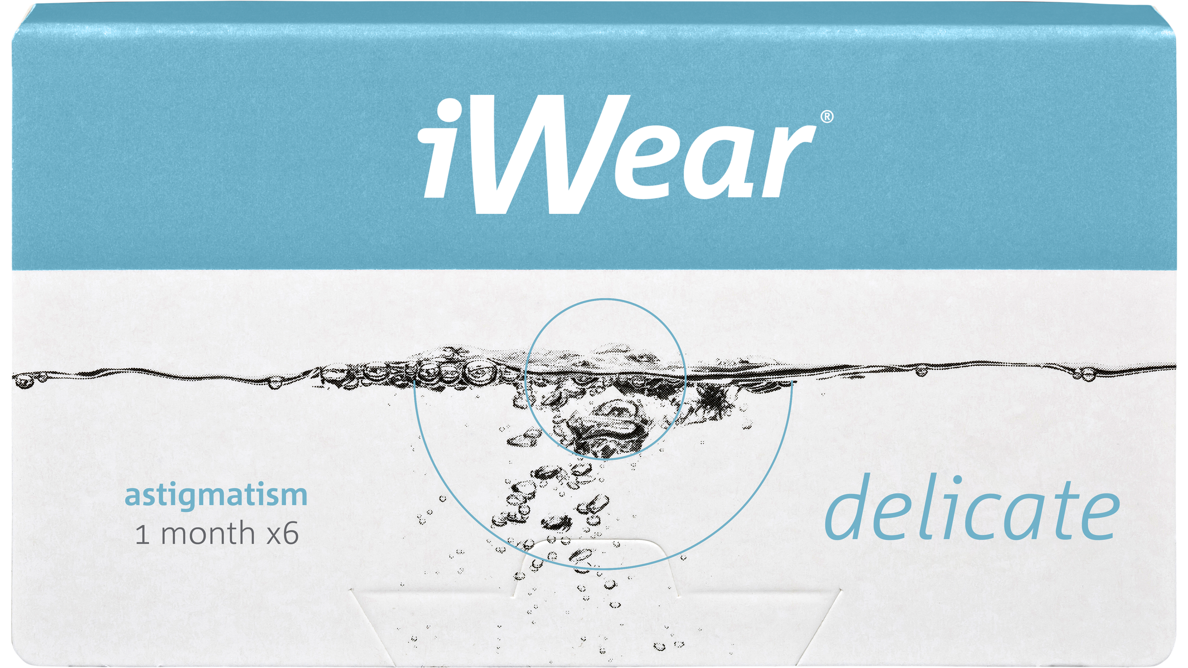 Front iWear iWear Delicate for Astigmatism Maandlenzen 6 lenzen per doosje