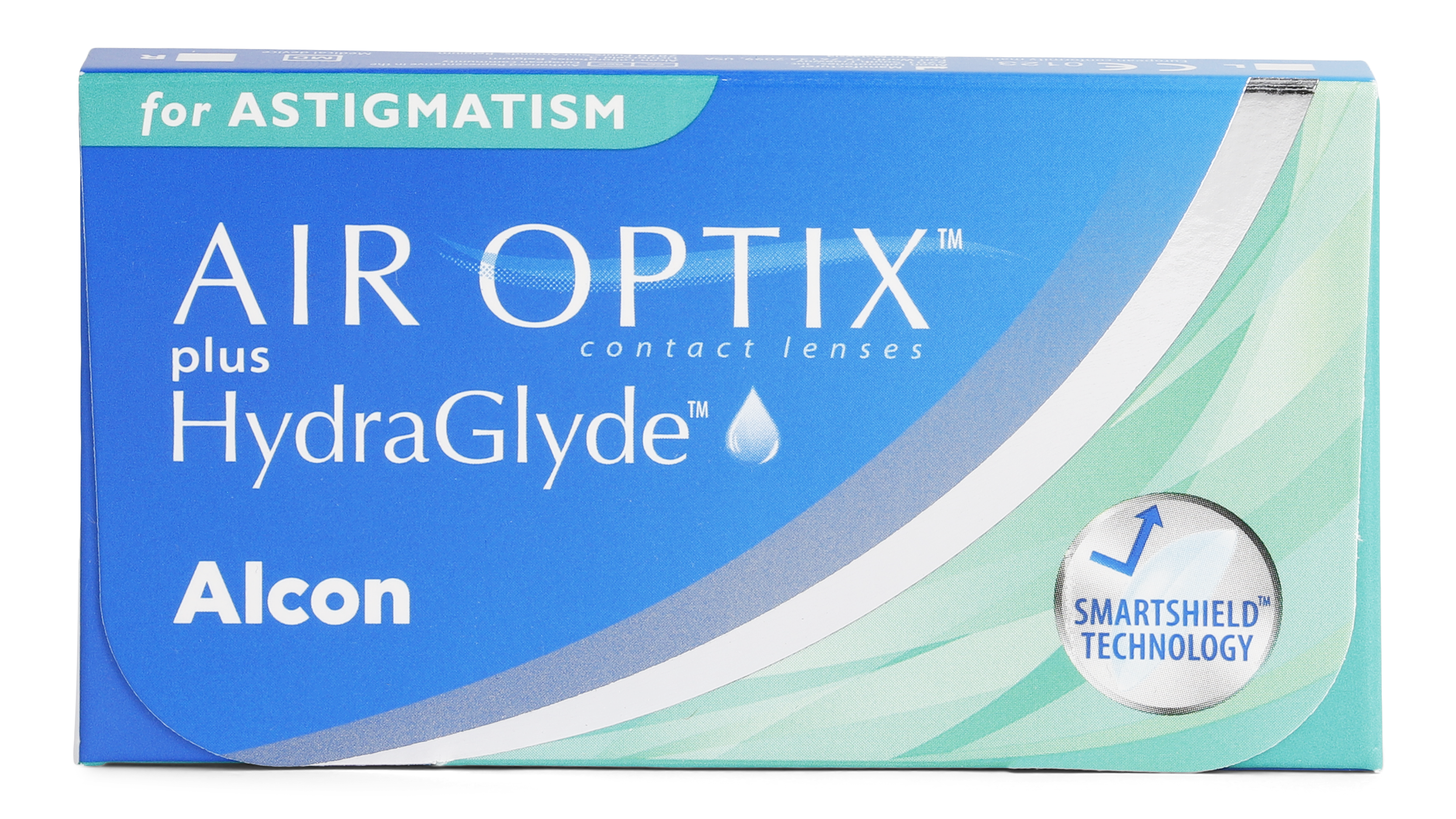 Front Air Optix Air Optix plus Hydraglyde Astigmatism (caixa de 3) Mensais 3 lentes por caixa