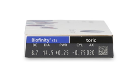 Biofinity Biofinity Toric Mensais 3 lentes por caixa