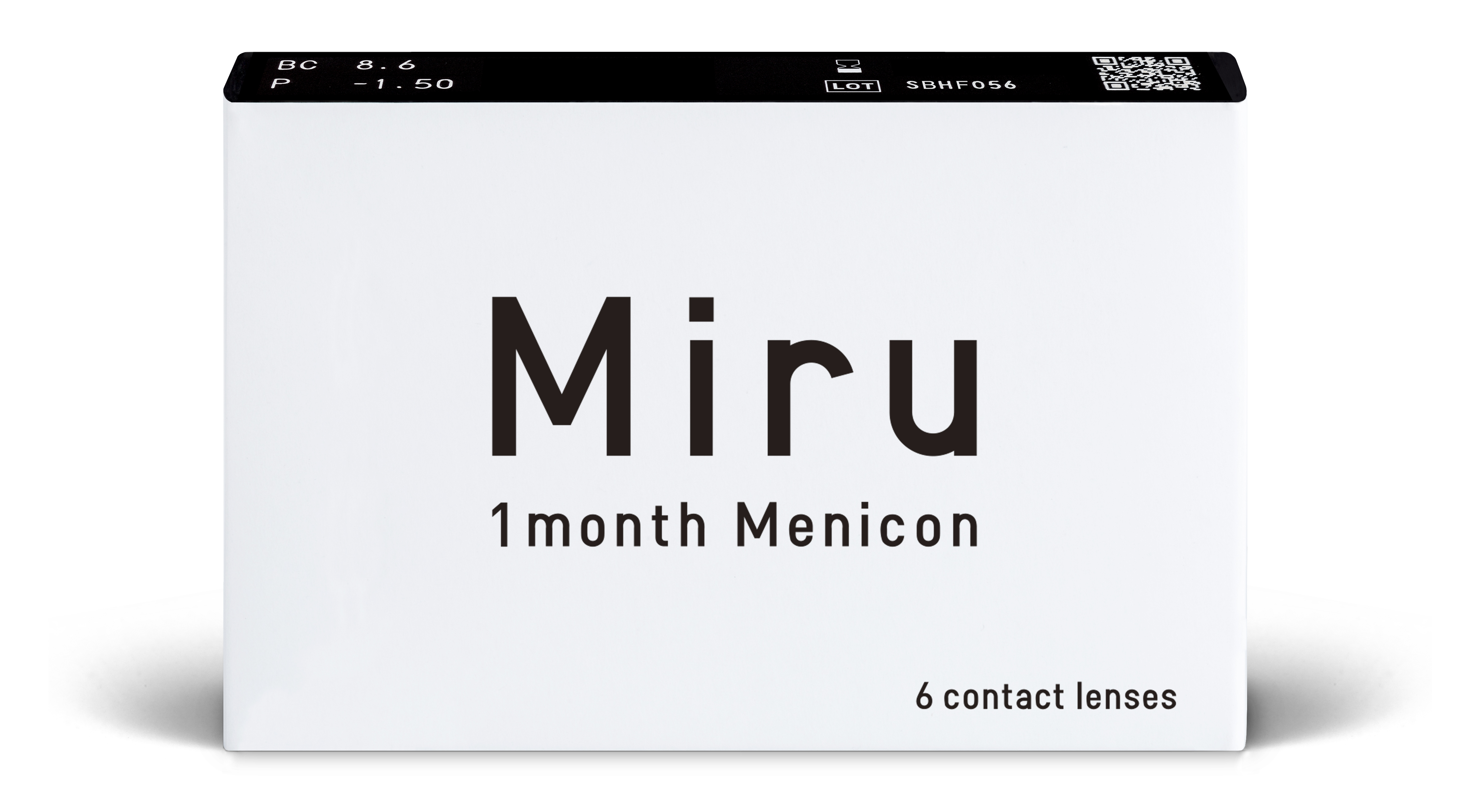 Front Miru Miru 1 month Mensais 6 lentes por caixa
