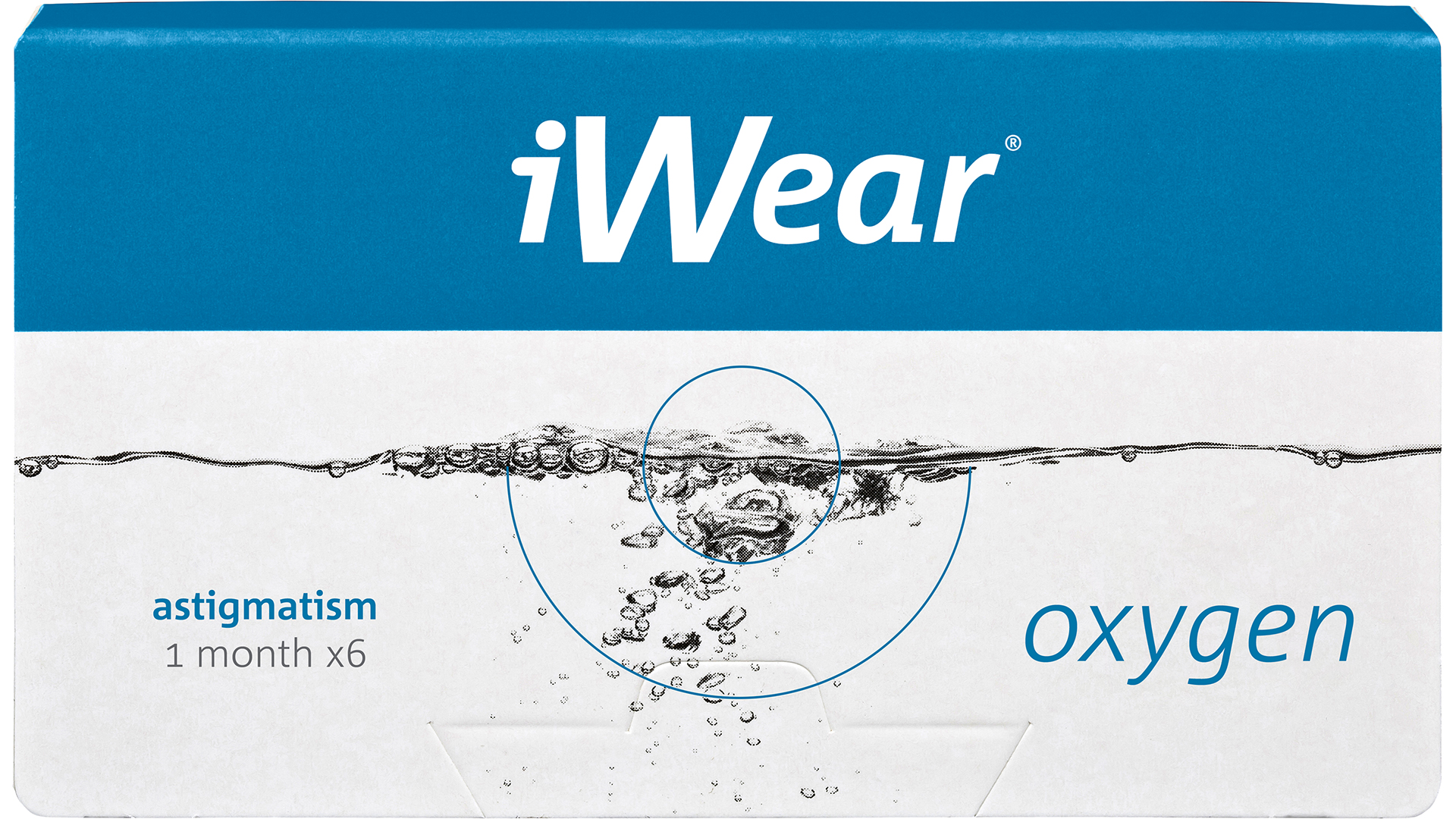 Front iWear iWear oxygen astigmatism Mensais 6 lentes por caixa