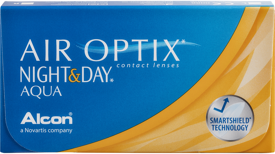 Front Air Optix Air Optix Nigh & Day Aqua Mensais 6 lentes por caixa