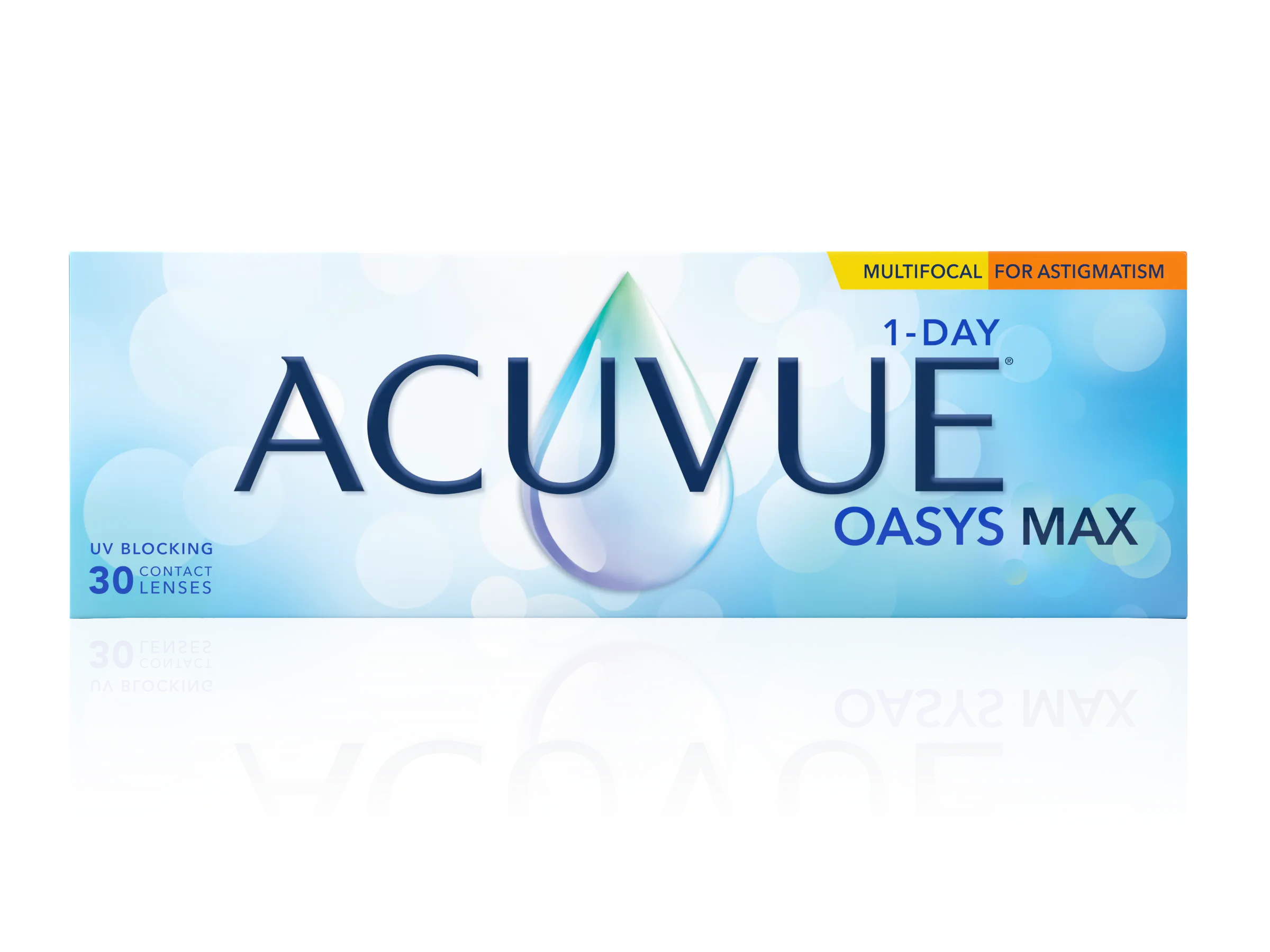 Front, 1-day ACUVUE® Oasys Max multifocal for astigmatism