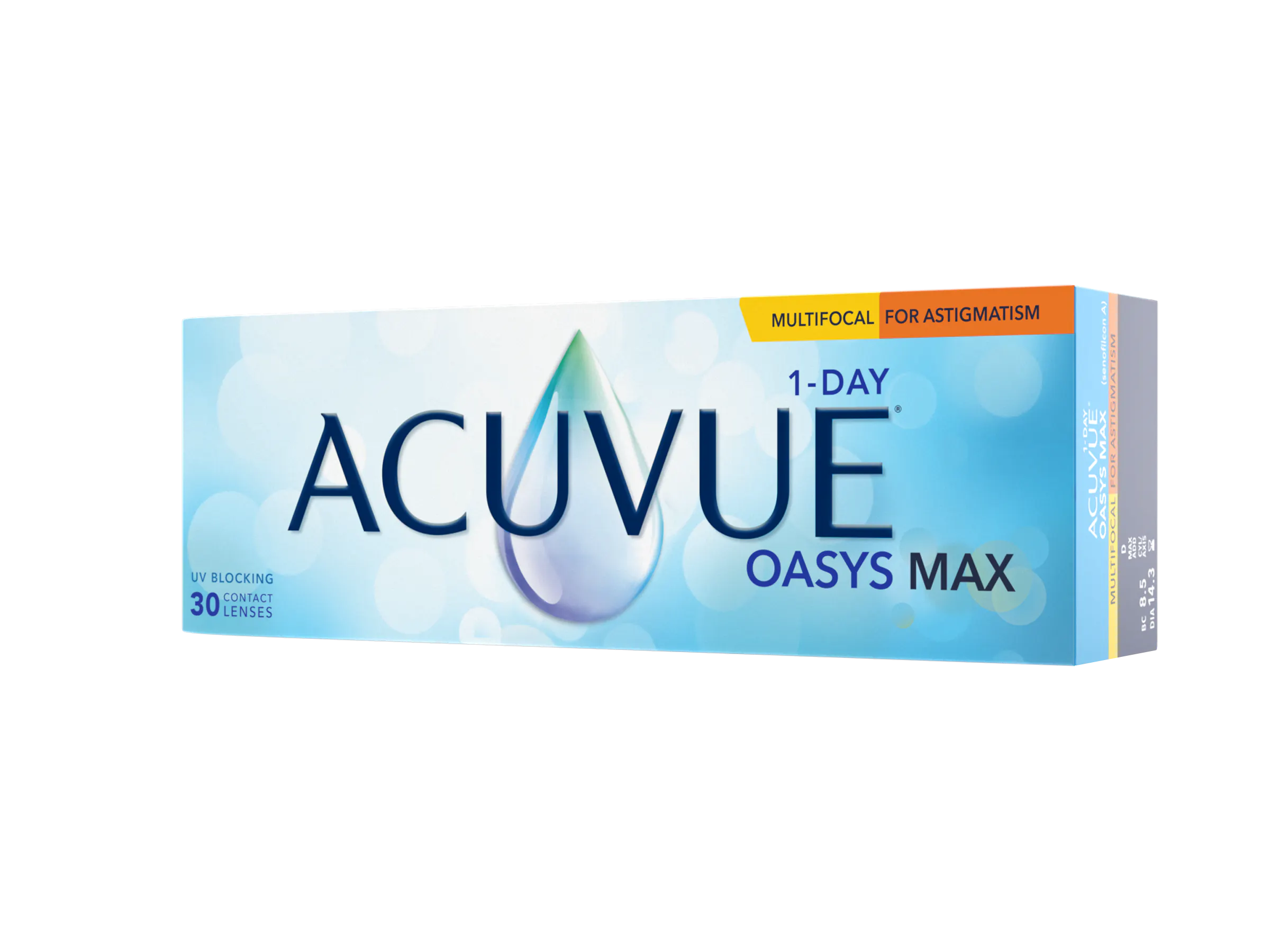 Angle_Left01, 1-day ACUVUE® Oasys Max multifocal for astigmatism